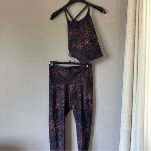 Old Navy Jumpsuit Powersoft Longline sports bra & high waisted leggings Size M